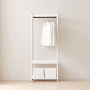 동서가구 시몬 시스템 철제 드레스룸 800 1단 행거 DF923361