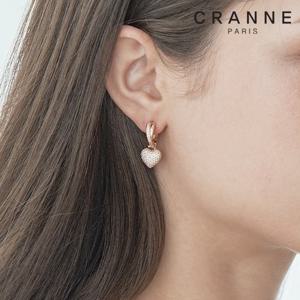 [끄란느] 14K 볼드 하트 원터치 귀걸이 (gold filled) C24EGF186