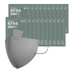 리벤스 자우버탁 에버퓨어 황사방역마스크(KF94)(그레이/대형) 100입
