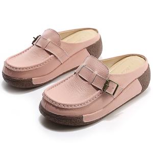 [더힐슈즈] 키높이 버클 여성여자 로퍼 뮬 블로퍼 6.5cm sjlux-3858