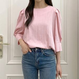 H스타일(DK)링클퍼프BL 봄 간절기 여성 블라우스 브라우스 셔츠