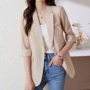 [블랙퀸]얇은여름소재 테일러드 7부자켓 blk001432