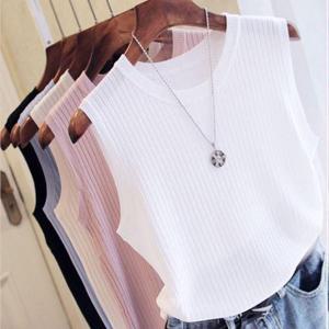 [XBIHMM4P]여성 여름 민소매 골지티 나시티 이너티 끈나시