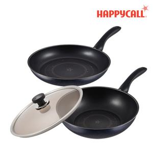 [본사직영] HC해피콜 갤럭시 블루 IH 프라이팬 3P 세트(F28/W28/뚜28)