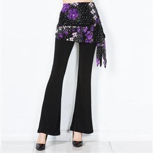 [까르죠아]까르죠아 플라워 밴딩 힙스카프 랩스커트 라인댄스치마 댄스스포츠의상