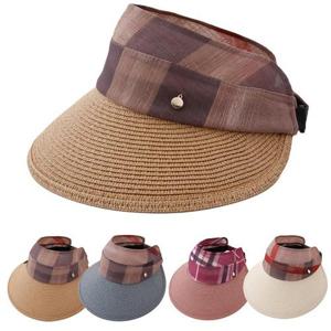 [나비드원]UV차단 지사 체크 썬챙모자 5color 엄마 할머니 시원한 여름모자/AN-N0017