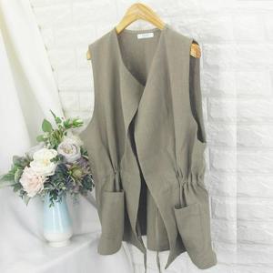 [쿨젠]_tak_린넨 러블리조끼 VOT여름조끼,린넨조끼,스트링조끼,면조끼