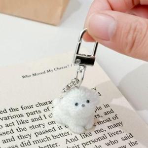 [에이치플러스몰]미니 비숑 강아지 키링 밥풀 인형 푸들 말티즈 키홀더 키링 가방 백꾸 흰둥이 에어팟 우..