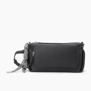 [베네통]베네통 소가죽 자가드끈  키링 미들백 BCBGA7541 BK_DJ