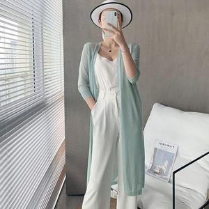 여자출근룩 여성 니트 롱 간절기 봄 데일리 가디건