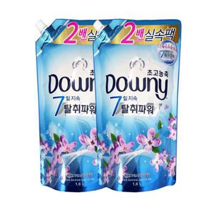 [다우니]다우니 섬유유연제 레몬그라스와 라일락 리필 1.6L x2