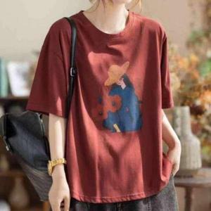 [애슬릿] 빅사이즈 여성 티셔츠 부드러운 라운드 반팔 엄마 옷