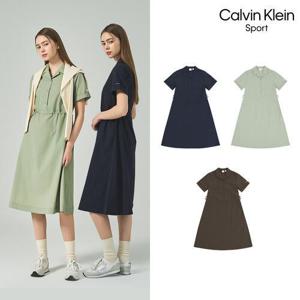 [캘빈클라인][Calvin Klein]26SS 여성 우븐 카라넥 원피스_637898