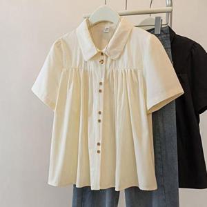 젤리드 카라 반팔 블라우스