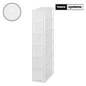 라탄 와이드 슬림 6단 플라스틱 서랍장 일체형 수납장