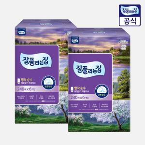 잘풀리는집 명작순수 미용티슈 240매 6개입x2팩(총12개입)