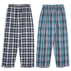 [보슈아]국산 남성 홈웨어 3223 체크9부 파자마바지 1+1 면100