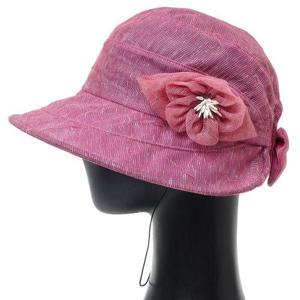 [플릭앤플록]MCU03.링클 코사지 중년여성모자 엄마 할머니 여름 챙넓은 모자 외출 나들이 벙거지