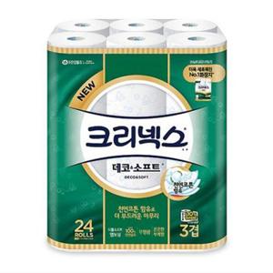 크리넥스 휴지 데코 소프트 3겹 24롤 화장지 (WBBBF35)