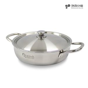 [BJ] NEW 인덕션냄비 통3중 304스텐 직각 전골냄비 24cm
