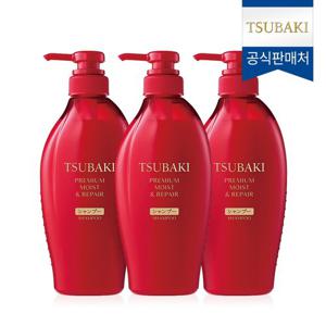 NEW 츠바키 프리미엄 모이스트 & 리페어 샴푸 450ml 3개