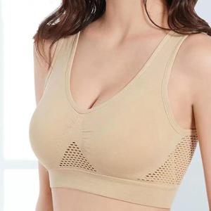 [VY] 여자 운동 패드 큰사이즈 망사 노와이어 브라