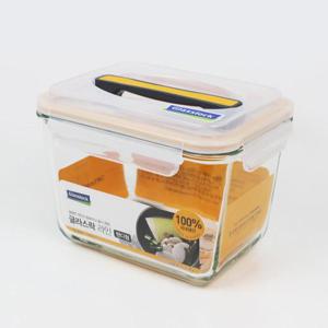 국산 글라스락 핸디형 유리 밀폐용기 반찬 김치통 쌀통 2500ml