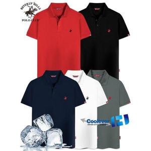 [비버리힐즈폴로클럽]남여공용 기능성 쿨에버 스판 반팔 카라 티셔츠