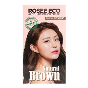 로제 에코 알로에 헤어 칼라 크림 N6 자연갈색