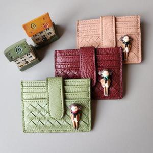 핸드메이드 아리아 소가죽 여자 카드지갑 여성지갑