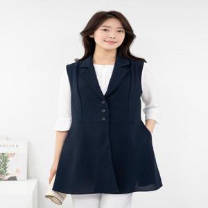[모슬린]엄마옷 테일러드 카라 정장조끼 402FGH019 마담/중년여성/빅사이즈/50대/60대
