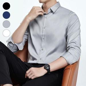 [JHQSTD21_52GC]블랙 남방 와이셔츠 남자 링클프리 남자셔