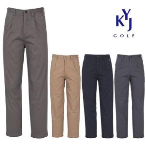 [김영주골프]봄가을 면스판 원턱 포인트 코튼팬츠 남성 골프 바지 DOSMSL85