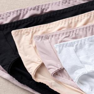 [라보라]여성 폴리 스판 데일리 삼각 미디 팬티 5종 패키지 A타입 (P3A402P)