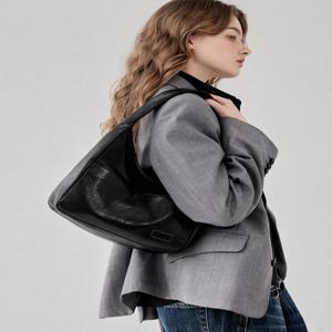 [루즈루나]레르아 호보 보부상 숄더 토트백 레더 백 가죽 가방