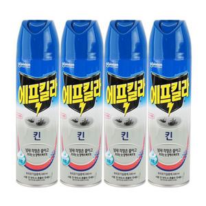 (4개)에프킬라 에어로졸 킨 파리 모기 살충제 500ml
