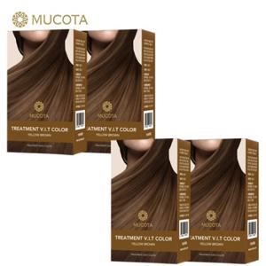 무코타 트리트먼트 이지컬러 염색약 시즌2 4박스 옐로우브라운