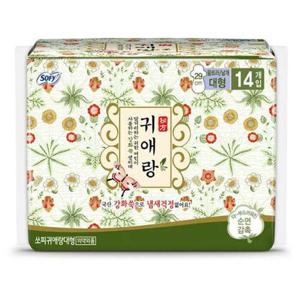 날개형 쏘피 귀애랑 생리대 대형 14입x4개  HWB11803