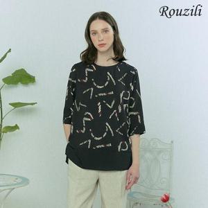 [마르조]소프트 실루엣 티블라우스_차콜