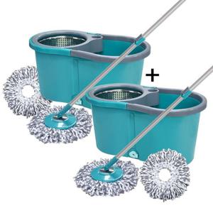 (국내생산) 청소앤 도라도라 핸드스핀 청소기 2세트 회전물걸레 밀대 탈수기