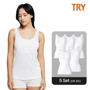 [트라이] 여성 순면 베이직 런닝 5매