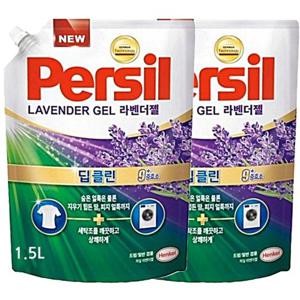 헨켈 퍼실 persil 세탁세제 - 라벤더젤 1.5L 리필X2개 (일반/드럼겸용) 얼룩제거