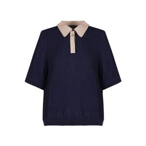 [크로커다일레이디]크링클 주름 폴로 블라우스 티_CLEMBL502