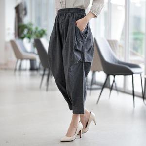 엄마옷 린넨고방체크 생활한복바지 613BNM214 중년여성/50대/60대/마담/빅사이즈/할머니옷