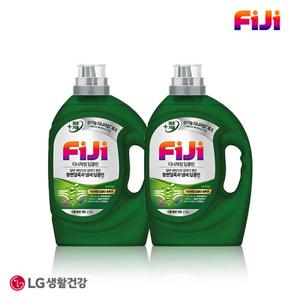 [피지] 디나자임 딥클린 실내건조 프리미엄 액체세제 프레시 용기 2.2L x 2개 일반드럼 겸용, 황변얼룩 제거