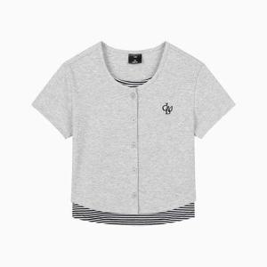 [행텐 틴즈]행텐틴즈 여아 골지 레이어드 반팔 티셔츠_053(14570-131-408-05)