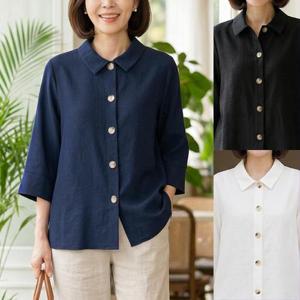 [엄마옷 로즈맘] 결바람썸머인견블라우스