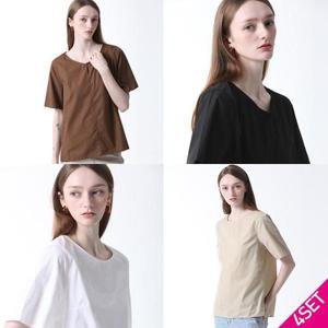 ★4종세트★[홈쇼핑방송/르오트(LeOT)] 튜닉 셔츠 블라우스 4종세트-사이즈 55~88까지