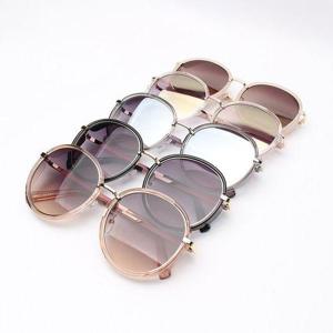 [옷자락]여성 캐주얼 오버사이즈 동글이 핑크 미러 선글라스