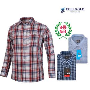 [필골드] 남성 데일리 패턴셔츠 3종 A세트